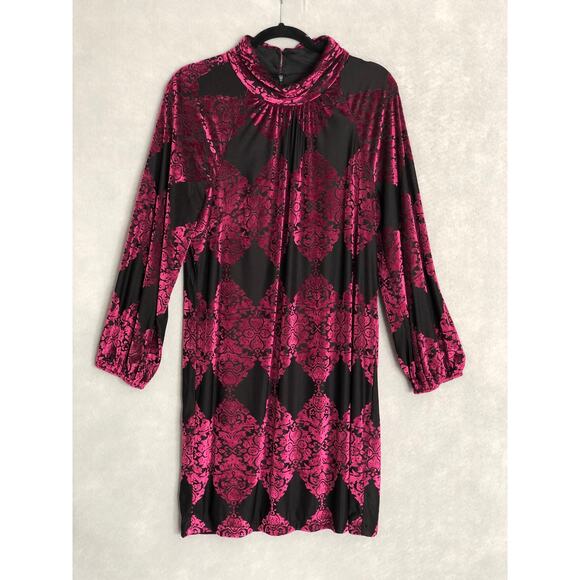 Vince Camuto Women's Size 8 Burnout Velvet Damask Print Dress NEW - Picture 1 of 8